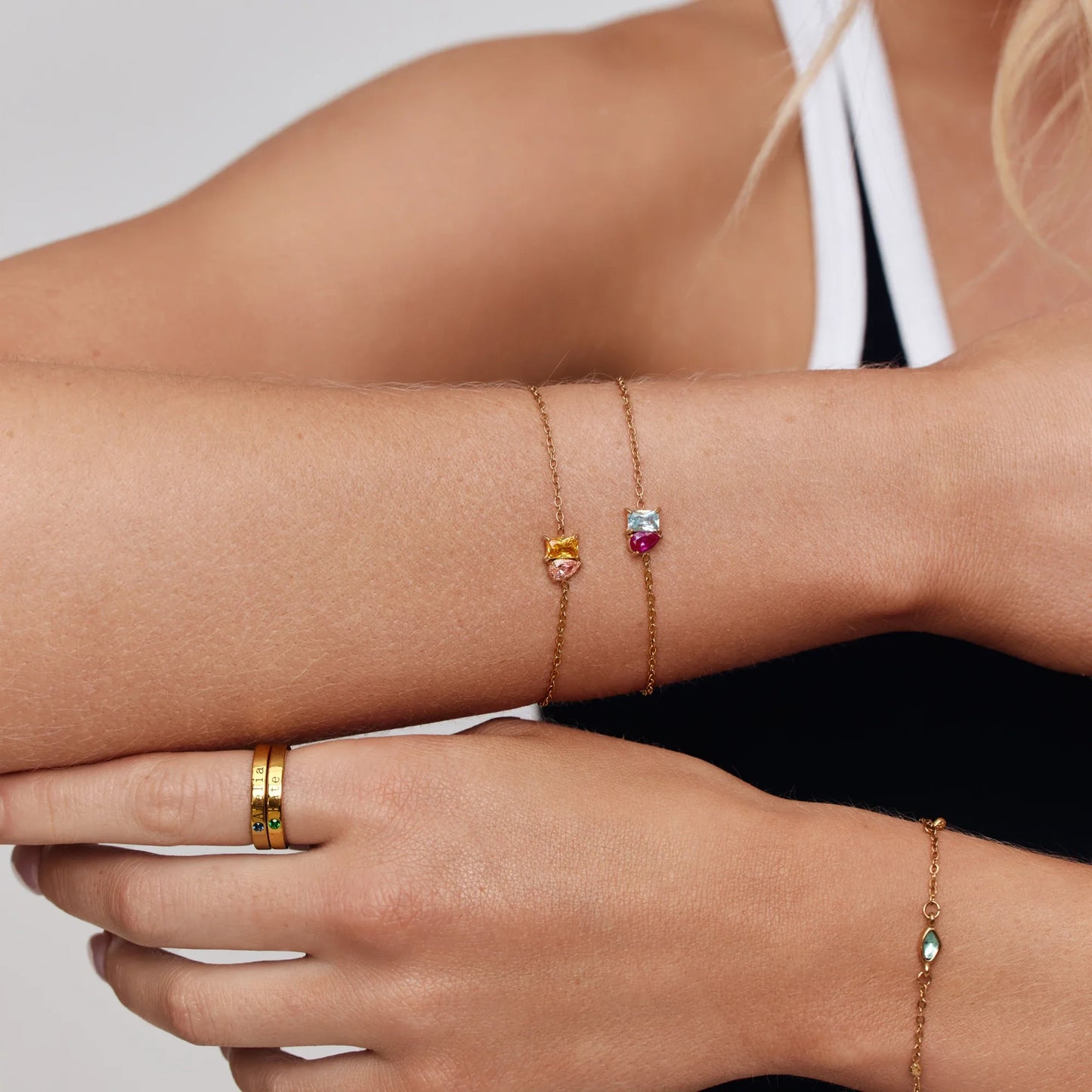 Forever Duo Geboortesteen Armband