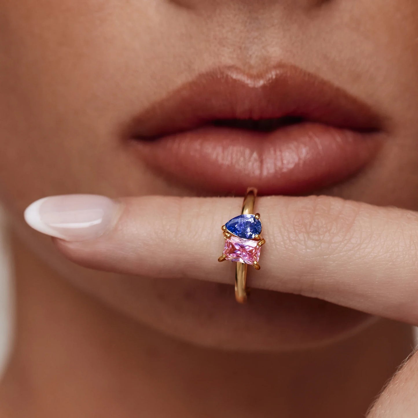 Duo Geboortesteen Ring