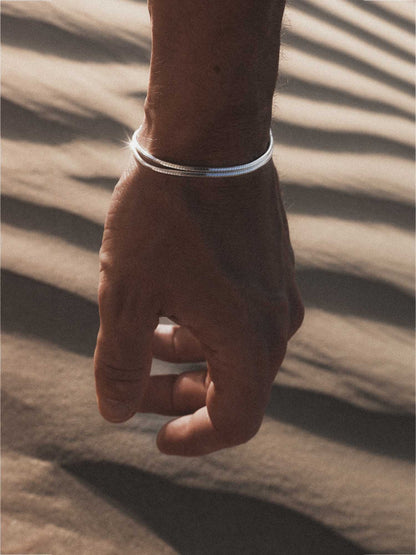 Octangle Chain Bracelet in Silver