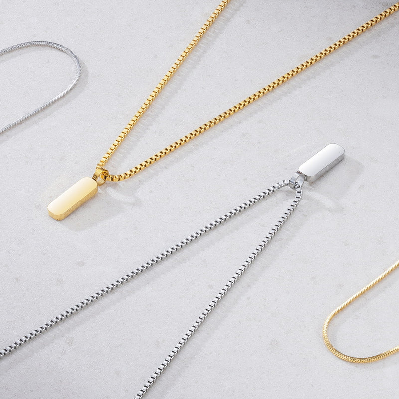 Apollo Pendant Necklace Duo gold and silver set