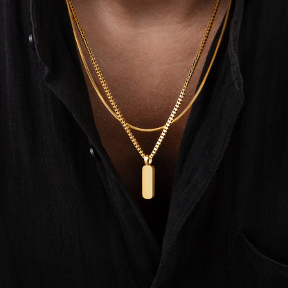 Apollo Pendant Necklace Duo gold styled look