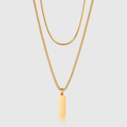 Apollo Pendant Necklace Duo gold pendant detail