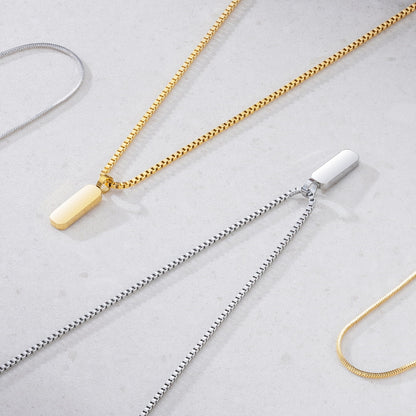 Apollo Pendant Necklace Duo in gold and silver together