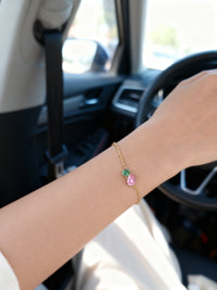 Klantfoto duo geboortesteen armband