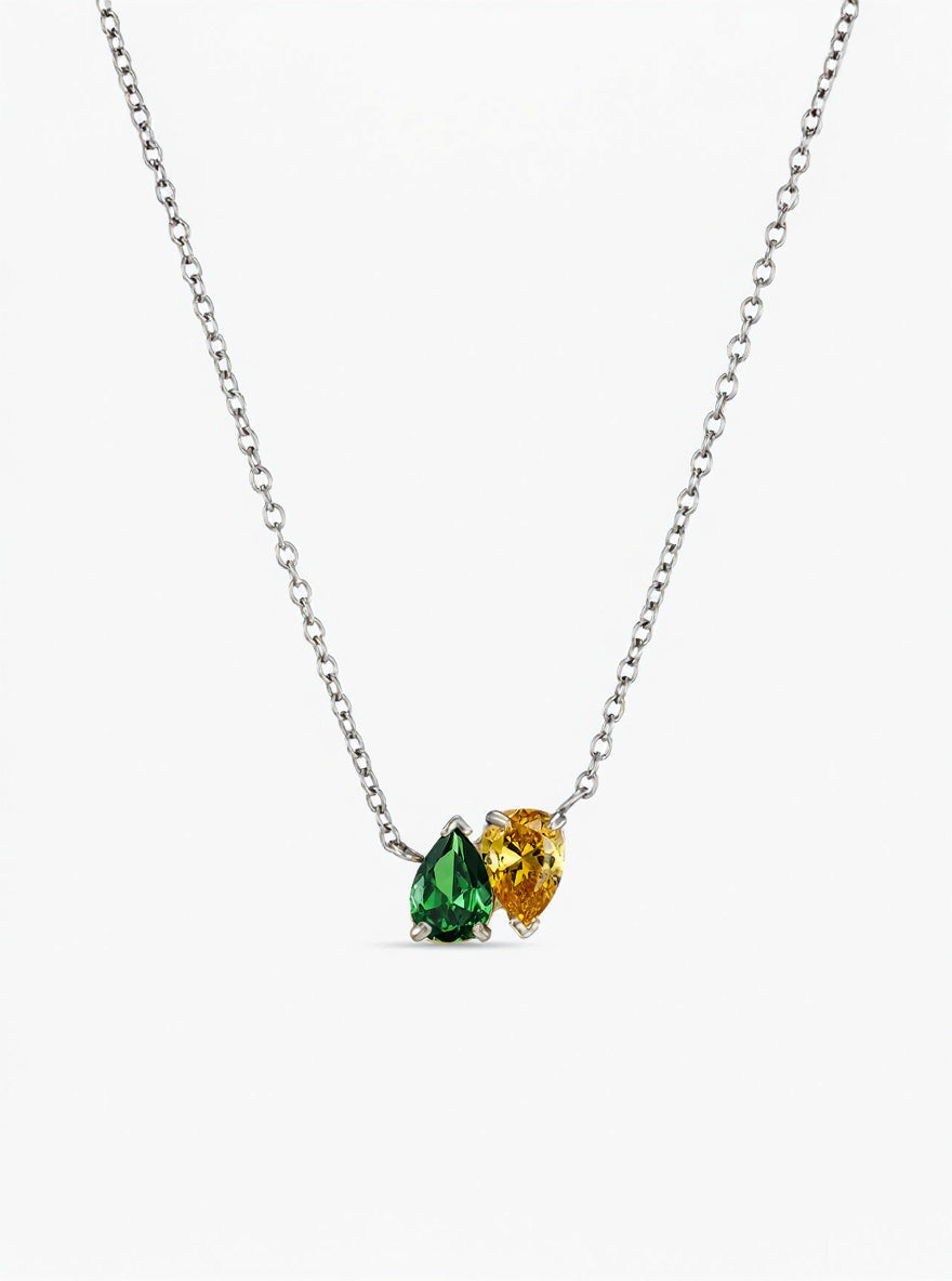 Zilver smaragd amber