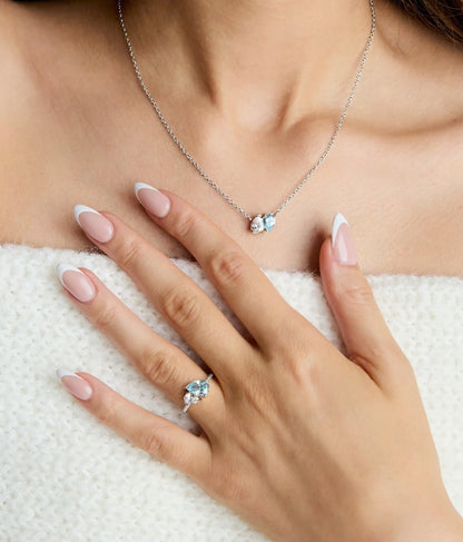 Zilveren ketting met ring