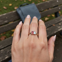 Klantfoto duo geboortesteen ring