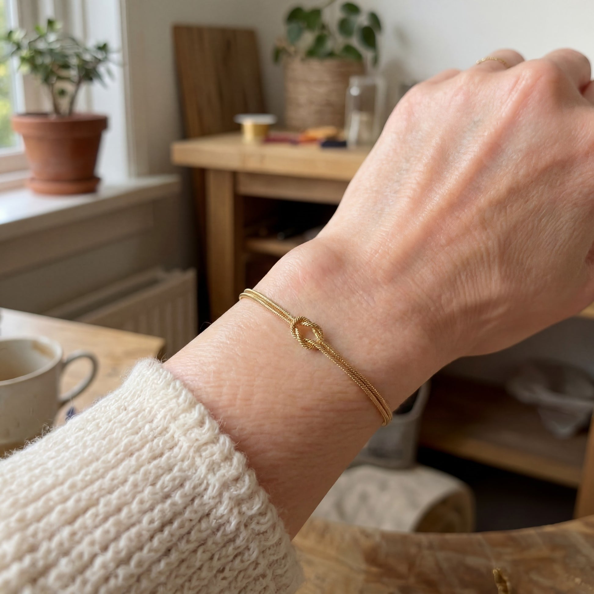 Forever Knoop Armband goud - atelier