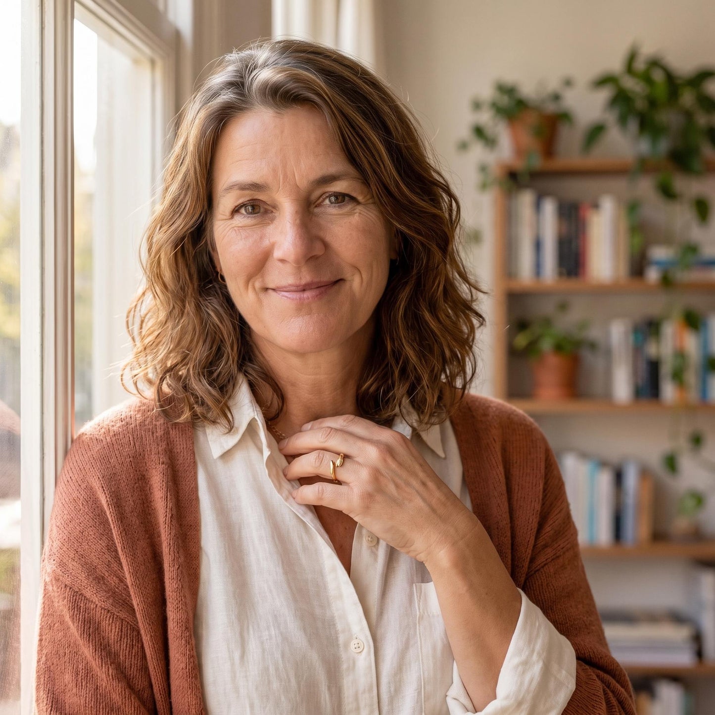 Vrouw draagt de Knuffel Ring
