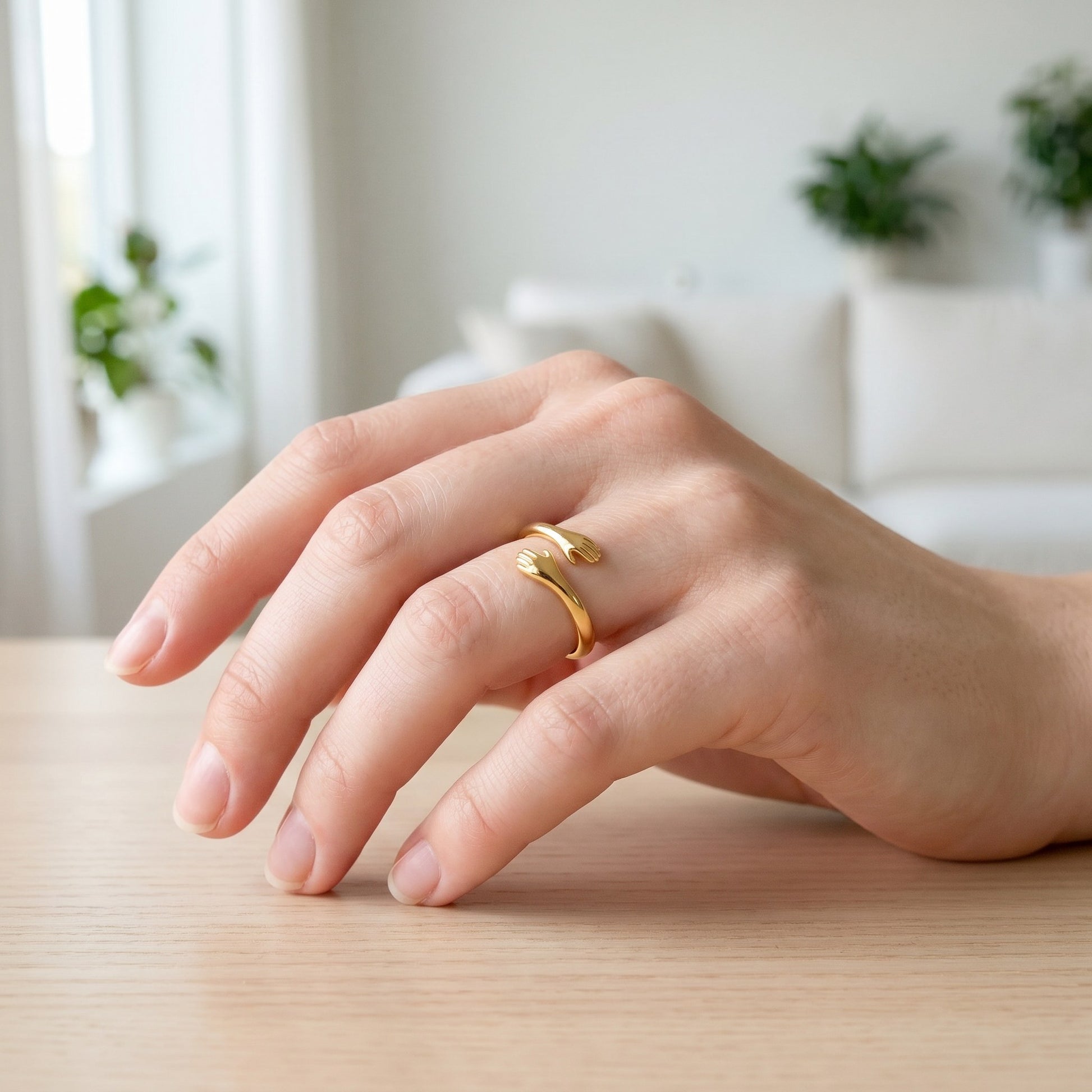 Knuffel Ring om de vinger - detail