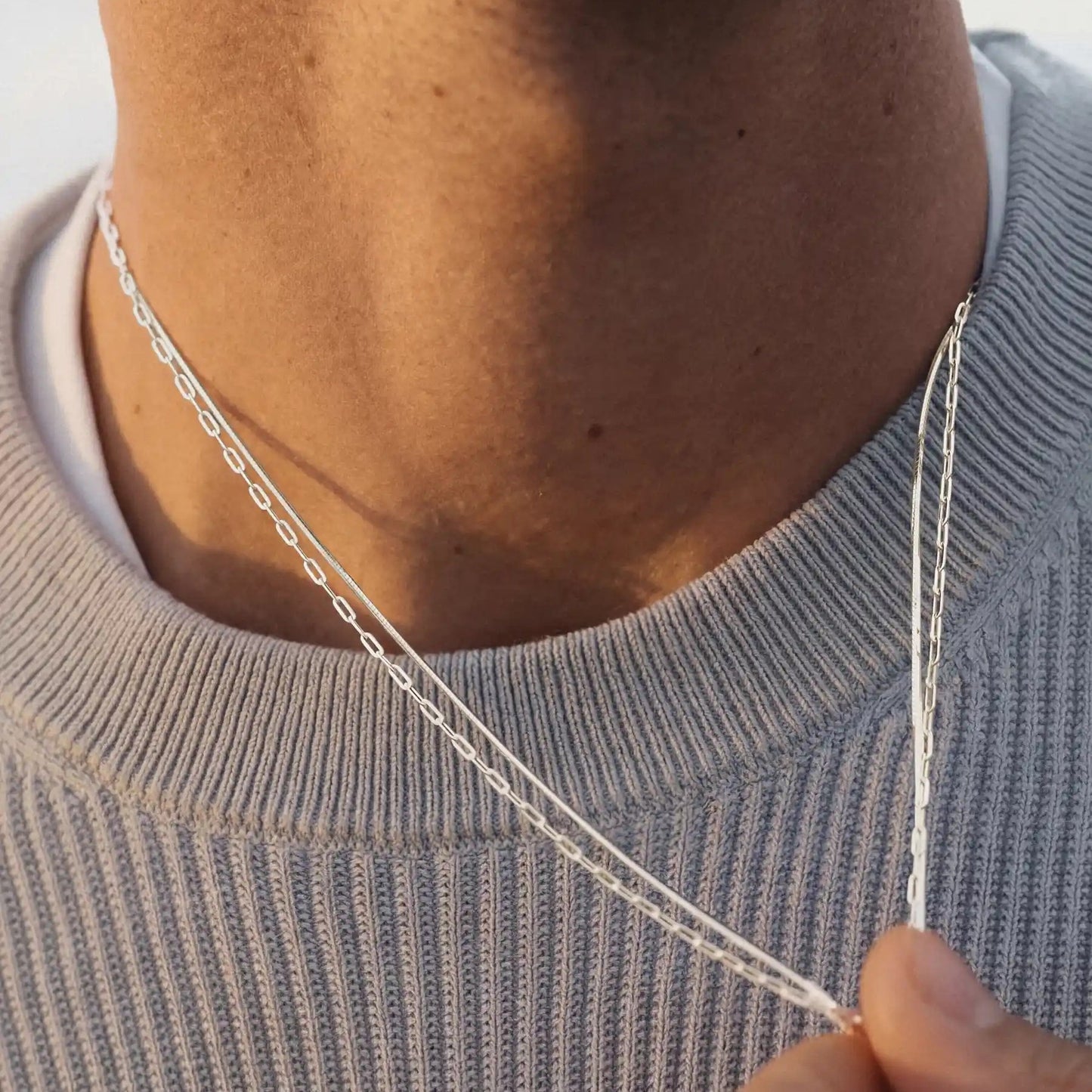 OCTANGLE SCHAKELKETTING IN ZILVER