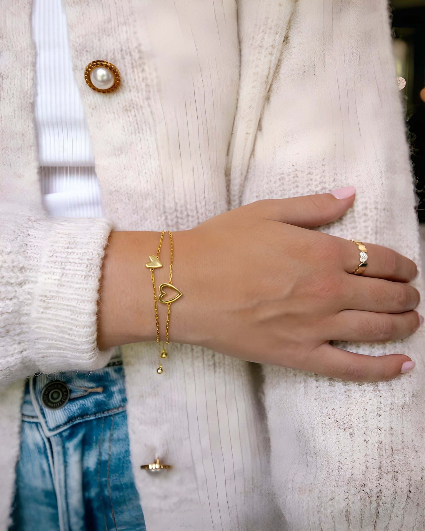 Moeder & Dochter Hartjes Armbanden