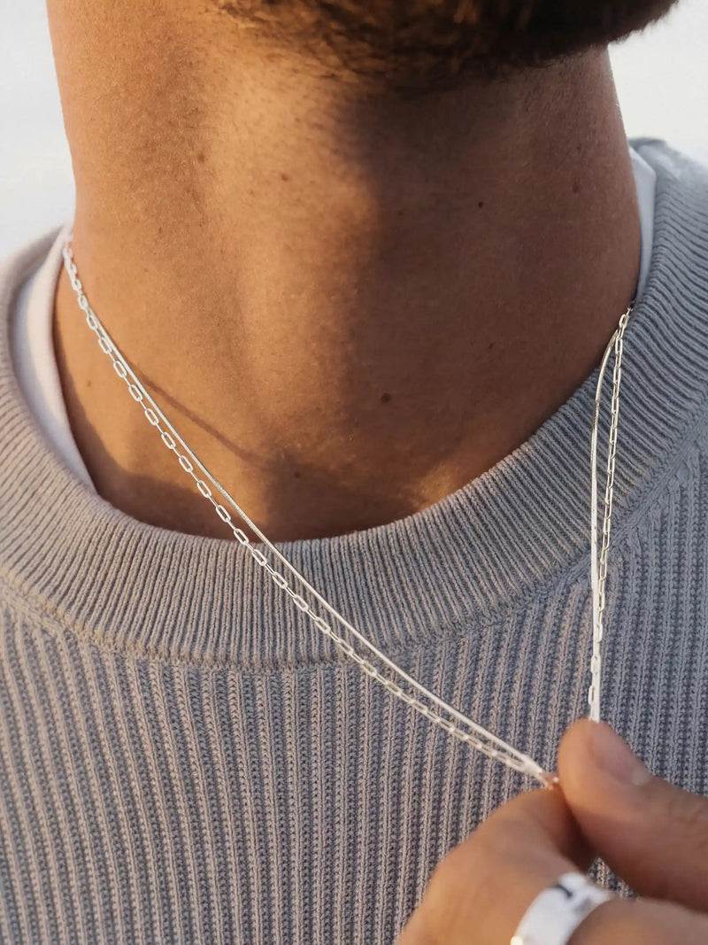 Octangle Chain Necklace worn