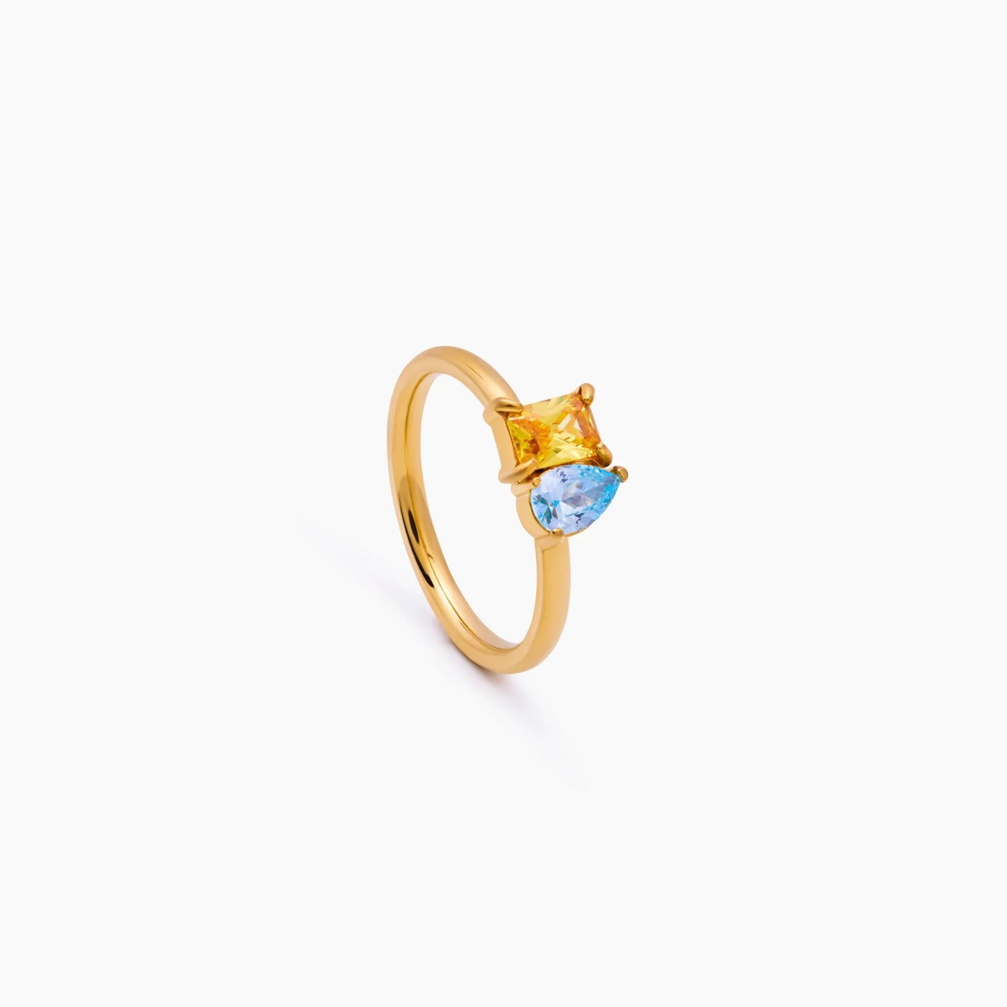 Duo Geboortesteen Ring