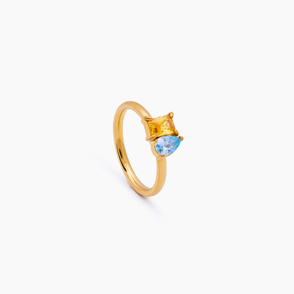 Duo Geboortesteen Ring