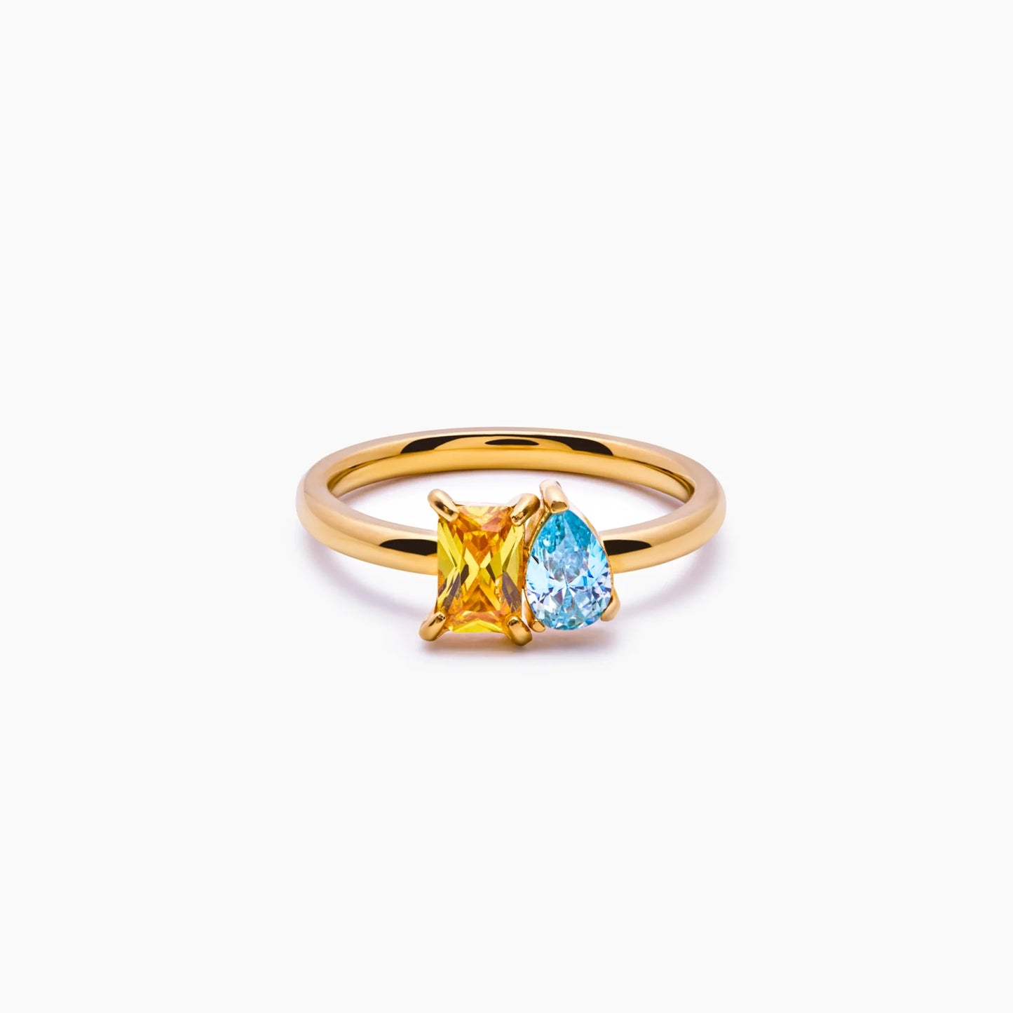 Duo Geboortesteen Ring