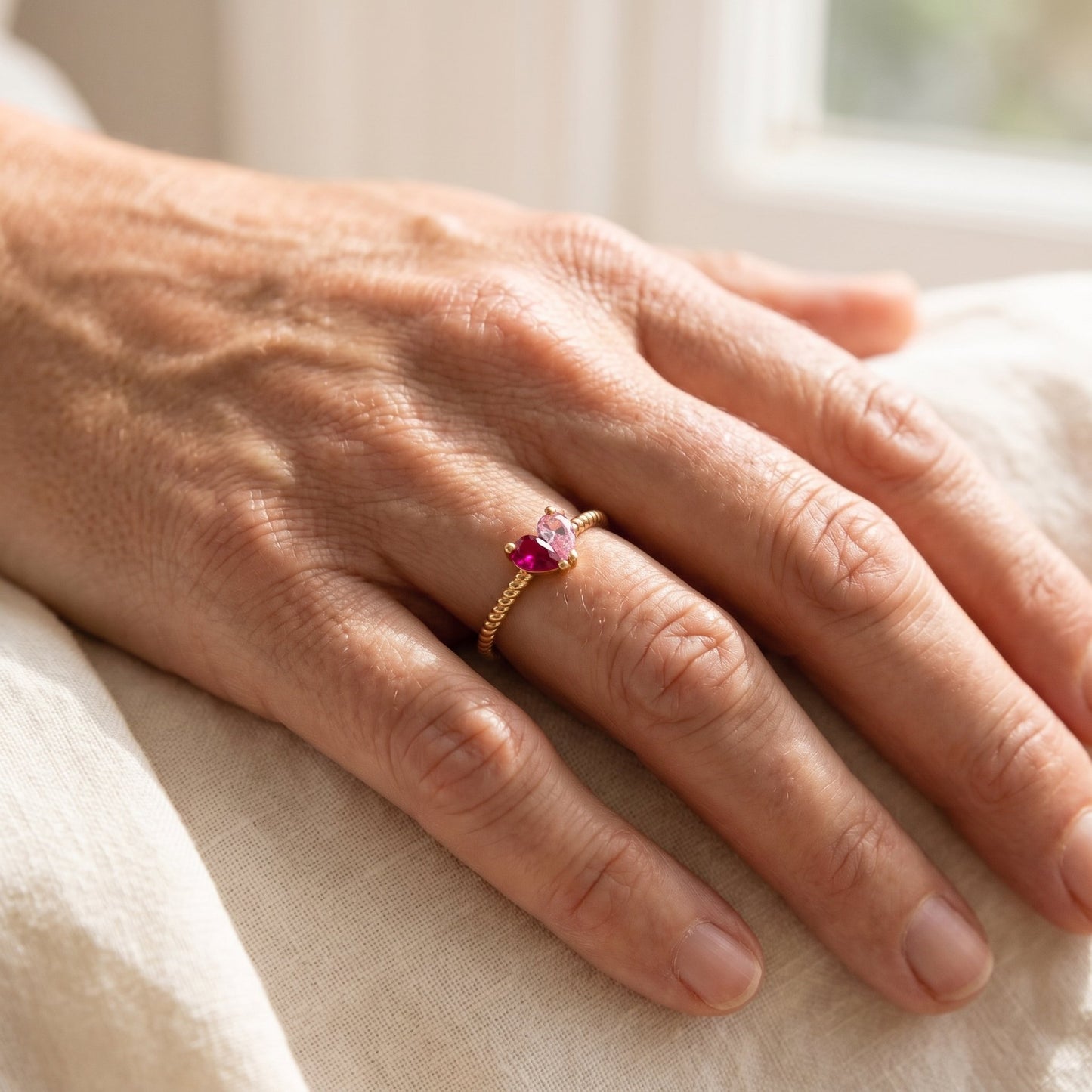 Handgemaakte Geboortesteen Ring