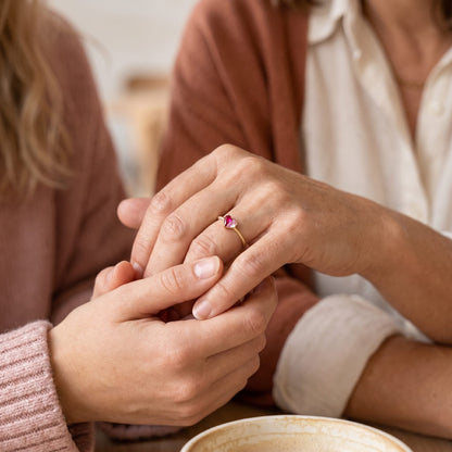 Handgemaakte Geboortesteen Ring